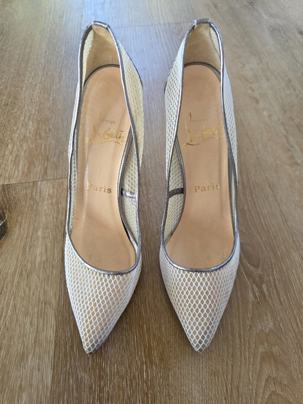 Christian Louboutin mesh heels 37.5